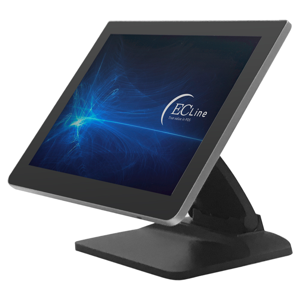 Punto de Venta EC-FS-1238 AIO Touch screen de 12 pulgadas sin bisel y con soporte plegable